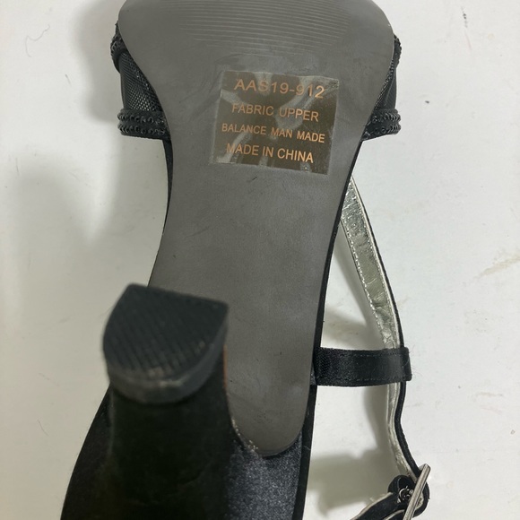 David Tate Women’s 6.5 Black Satin Strappy Refined Dress Heel NWOT - Picture 7 of 10